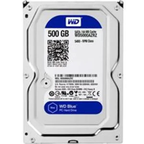 هارددیسک اینترنال وسترن دیجیتال سری آبی مدل WD5000AZRZ ظرفیت 500 گیگابایت Western Digital Blue WD5000AZRZ Internal Hard Drive - 500GB - 5