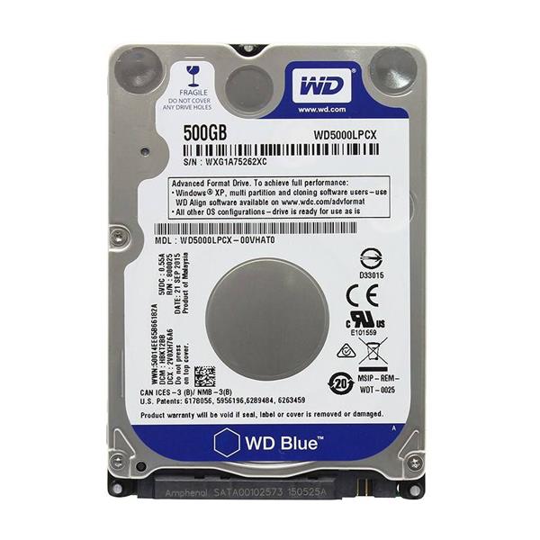 هارددیسک اینترنال وسترن دیجیتال سری آبی مدل WD5000LPCX ظرفیت 500 گیگابایت Western Digital Blue WD5000LPCX Internal Hard Drive - 500GB