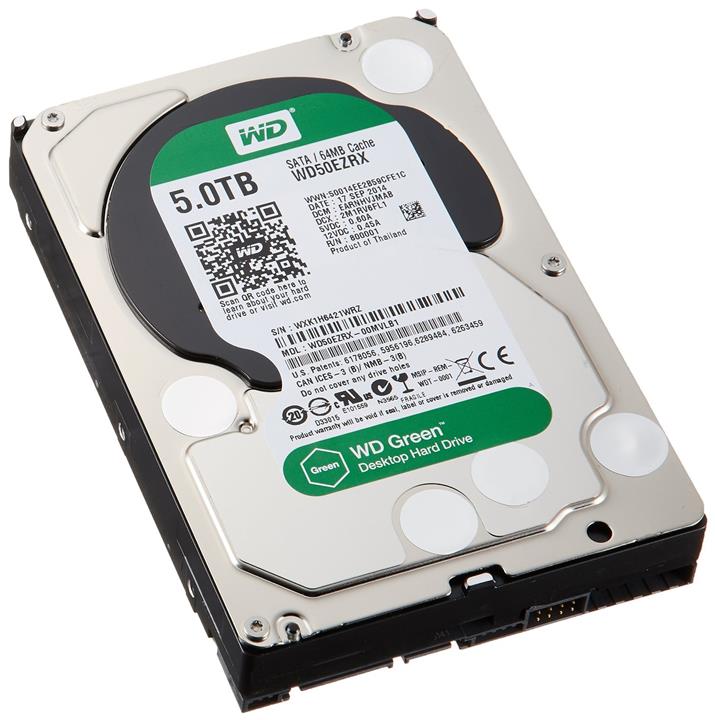 هارددیسک اینترنال وسترن دیجیتال سری سبز مدل WD50EZRX ظرفیت 5 ترابایت Western Digital Green WD50EZRX Internal Hard Drive - 5TB