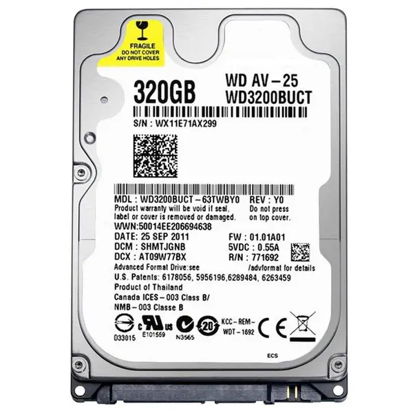 هارد دیسک اینترنال وسترن دیجیتال مدل WD AV-GP ظرفیت 320 گیگابایت