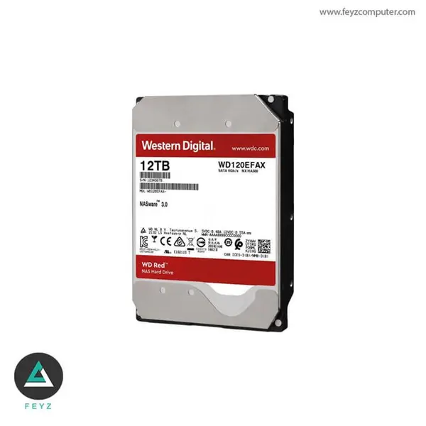 WD Red 12TB NAS هارد داخلی - کلاس 5400 RPM، SATA 6 گیگابایت / ثانیه، 256 مگابایت حافظه پنهان، 3.5 "- WD120EFAX Western Digital Red WD120EFAX 12TB NAS Hard Drive - 5