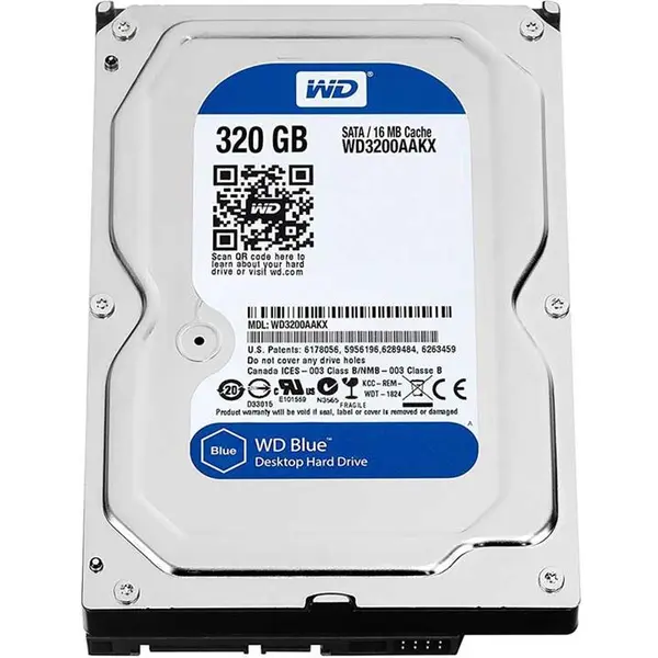 هارد اینترنال Western Digital Caviar 320 Western Digital Caviar Blue 320 GB Bulk/OEM Hard Drive 3.5 Inch, 8 MB Cache, 7200 RPM SATA II WD3200AAJS - 5