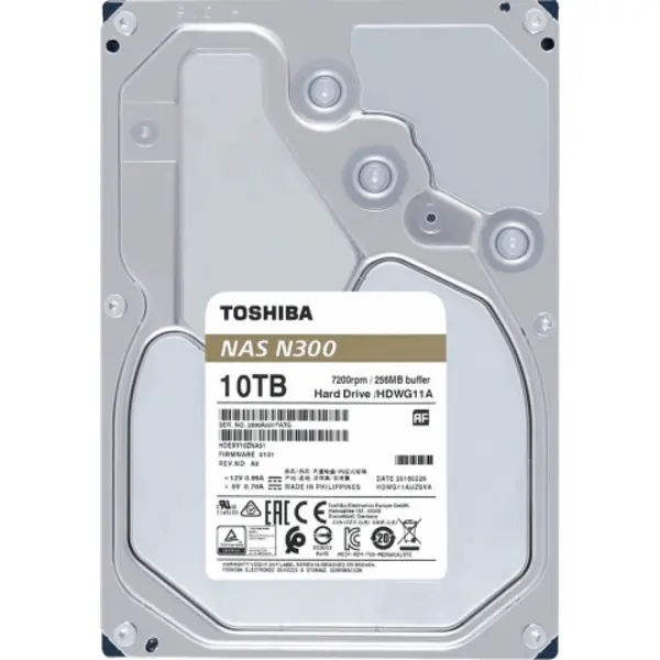 هارد اینترنال 10 ترابایت Toshiba مدل N300 HDWG11A Toshiba N300 10TB 7200Rpm 256MB Internal Hard Drive - 2