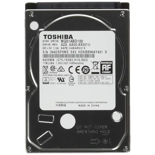 هارد دیسک اینترنال 2.5 اینچی توشیبا مدل MQ01ABD100 ظرفیت 1 ترابایت Toshiba 2.5 Inch MQ01ABD100 Internal Hard Drive - 1TB - 3