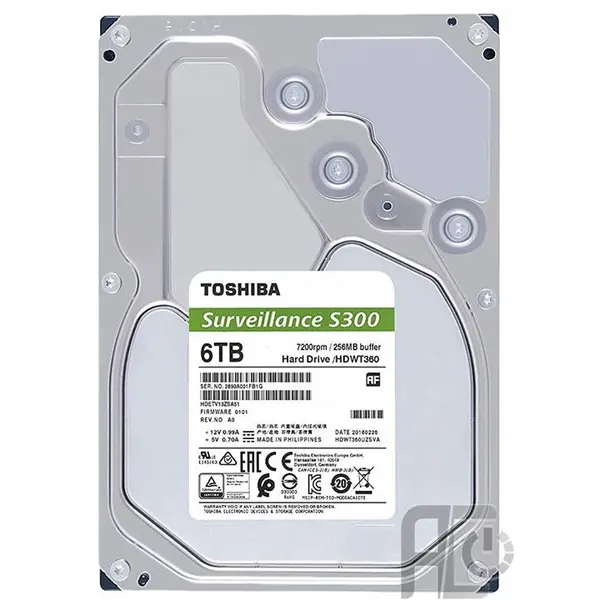 هارددیسک اینترنال توشیبا مدل اس 300 با ظرفیت 6 ترابایت TOSHIBA HDWT360 S300 6TB 256MB Cache Internal Hard Drive