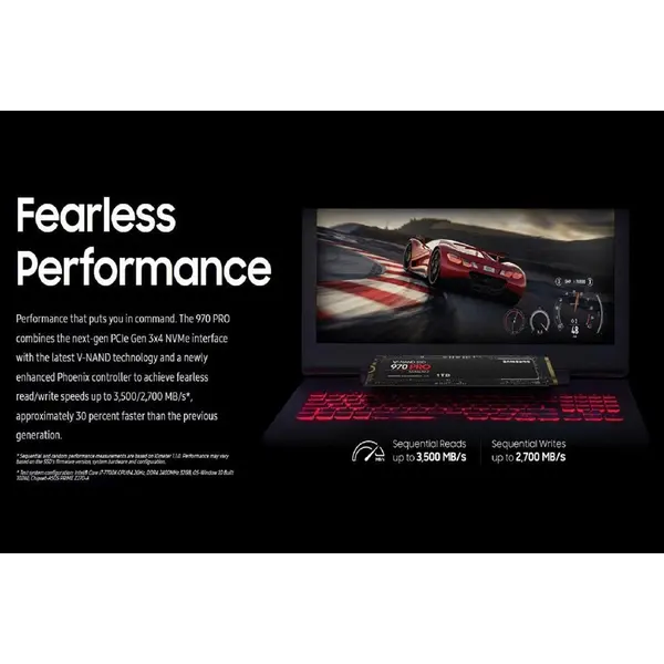 حافظه اس اس دی سامسونگ مدل 970 پرو با ظرفیت 1 ترابایت SAMSUNG MZ-V7P1T0BW 970 PRO 1TB PCIe NVMe M.2 SSD Drive - 4
