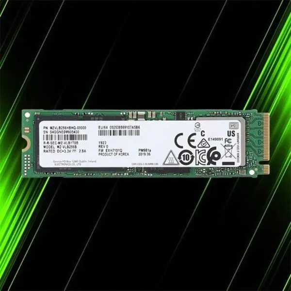 حافظه اس اس دی سامسونگ مدل پی ام 981 ای با ظرفیت 256 گیگابایت SSD SAMSUNG MZ-VLB256B PM981a 256GB M.2 PCIe Gen3 x 4 Drive - 3