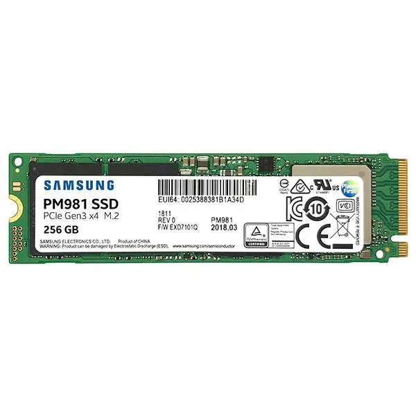 حافظه اس اس دی سامسونگ مدل پی ام 981 ای با ظرفیت 256 گیگابایت SSD SAMSUNG MZ-VLB256B PM981a 256GB M.2 PCIe Gen3 x 4 Drive - 2