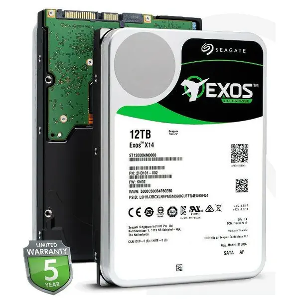 هارد دیسک اینترنال سیگیت مدل Exos ST12000NM0008 ظرفیت 12 ترابایت Seagate Exos ST12000NM0008 Internal Hard Drive 12TB