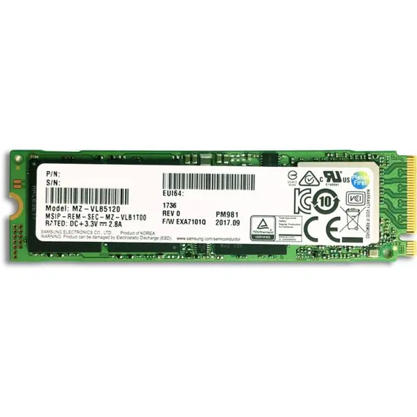 اس اس دی سامسونگ PM981 NVME M.2 - 256GB SSD: Samsung PM981 M.2 PCIe NVMe 2280 256GB - 4