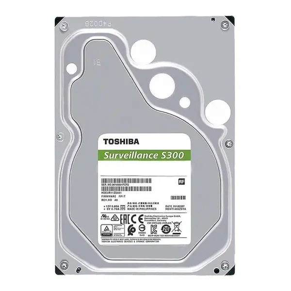 هارددیسک اینترنال توشیبا مدل s300 surveillanceظرفیت 6 ترابایت Toshiba S300 6TB Surveillance 3.5 SATA 6 Gb/s 7200 RPM 256MB Cache - 4