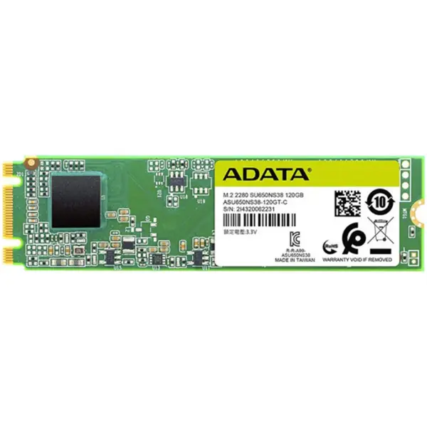 حافظه SSD ای دیتا مدل ADATA SU650 Ultimate 2280-120GB M2 ADATA Ultimate SU650 120GB M.2 2280 Internal SSD Drive - 3