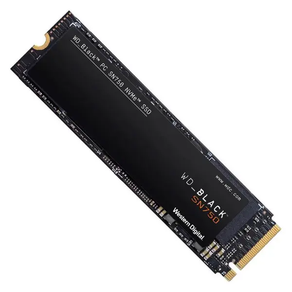 حافظه SSD وسترن دیجیتال مدل BLACK SN750 NVME ظرفیت 250 گیگابایت WD BLACK SN750 250GB NVMe Internal Gaming SSD - Gen3 PCIe, M.2 2280, 3D NAND with Black 2TB Performance Desktop Hard Disk Drive - 7200 RPM SATA 6 Gb/s 64MB Cache