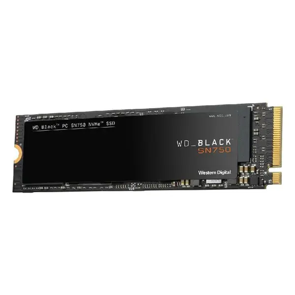 حافظه SSD وسترن دیجیتال مدل BLACK SN750 NVME ظرفیت 250 گیگابایت WD BLACK SN750 250GB NVMe Internal Gaming SSD - Gen3 PCIe, M.2 2280, 3D NAND with Black 2TB Performance Desktop Hard Disk Drive - 7200 RPM SATA 6 Gb/s 64MB Cache