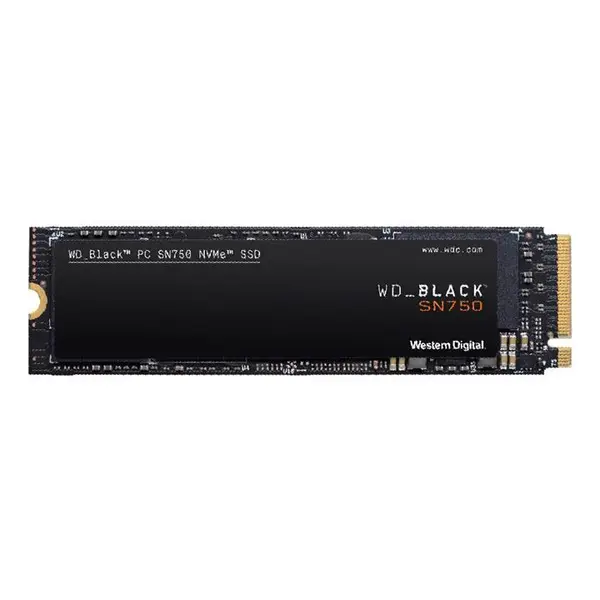 حافظه SSD وسترن دیجیتال مدل BLACK SN750 NVME ظرفیت 250 گیگابایت WD BLACK SN750 250GB NVMe Internal Gaming SSD - Gen3 PCIe, M.2 2280, 3D NAND with Black 2TB Performance Desktop Hard Disk Drive - 7200 RPM SATA 6 Gb/s 64MB Cache