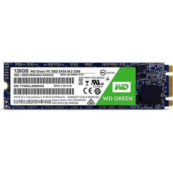 حافظه SSD وسترن دیجیتال مدل M.2 GREEN WDS120G1G0B ظرفیت 120 گیگابایت Western Digital GREEN WDS120G1G0B M.2 SSD Drive 120GB - 3