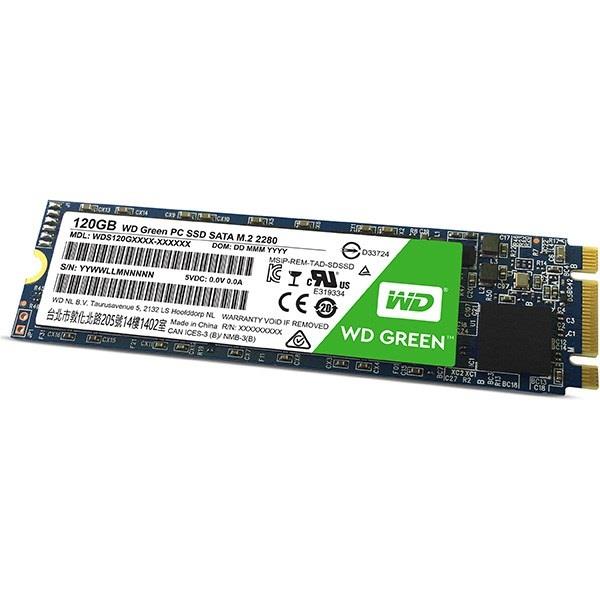 حافظه SSD وسترن دیجیتال مدل M.2 GREEN WDS120G1G0B ظرفیت 120 گیگابایت Western Digital GREEN WDS120G1G0B M.2 SSD Drive 120GB