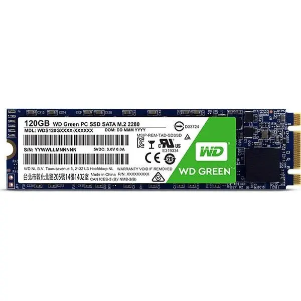 حافظه SSD وسترن دیجیتال مدل M.2 GREEN WDS120G1G0B ظرفیت 120 گیگابایت Western Digital GREEN WDS120G1G0B M.2 SSD Drive 120GB - 2
