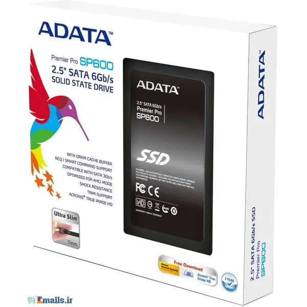 حافظه SSD ای دیتا مدل پریمیر پرو SP600 ظرفیت 64 گیگابایت ADATA SSD SP600 - 64GB