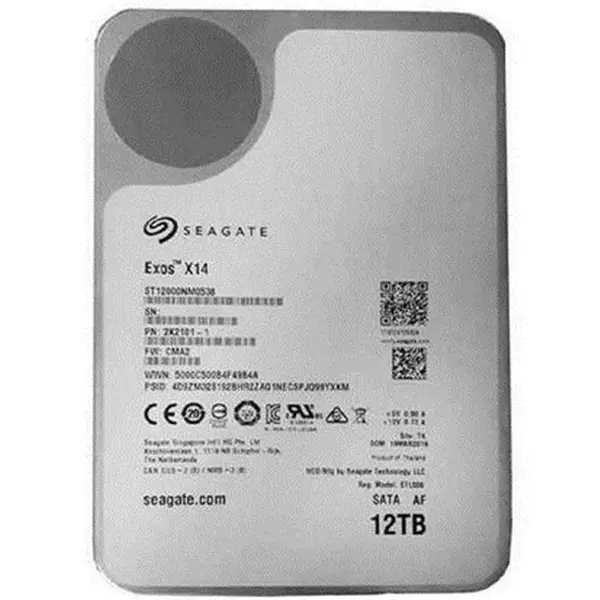 هارد اینترنال سیگیت مدل ST12000NM0538 Exos X14 با ظرفیت 12 ترابایت ST12000NM0538 Exos X14 12TB SATA3 Internal Hard Drive - 5