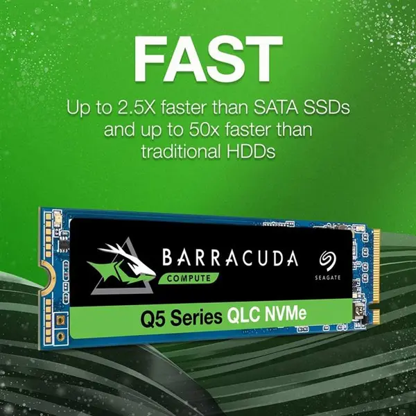 اس اس دی سیگیت 1 ترا بایت Seagate Barracuda Q5 1TB Internal SSD - M.2 NVMe PCIe Gen3 ×4 Seagate Barracuda Q5 M.2 2280 PCIe NVMe Gen 3x4 1TB SSD