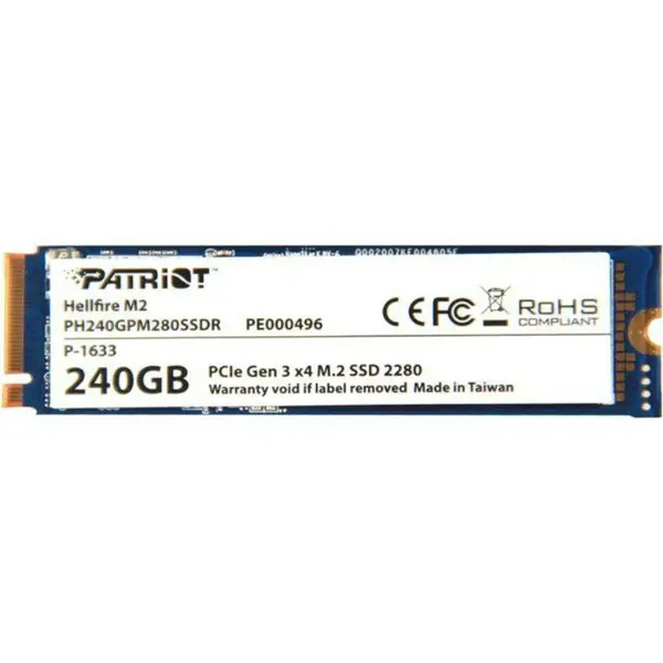 حافظه اس اس دی پتریوت مدل هل فایر با ظرفیت 240 گیگابایت Patriot Hellfire 240GB M.2 2280 NVMe SSD