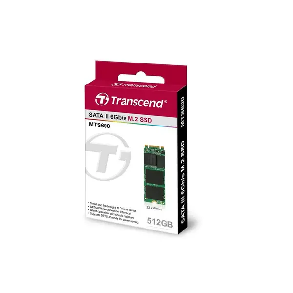 حافظه پرسرعت ام 2 ترنسند ام تی اس 600 با ظرفیت 512 گیگابایت Transcend M.2 MTS600 2260 SATA 6Gb/s SSD 512GB