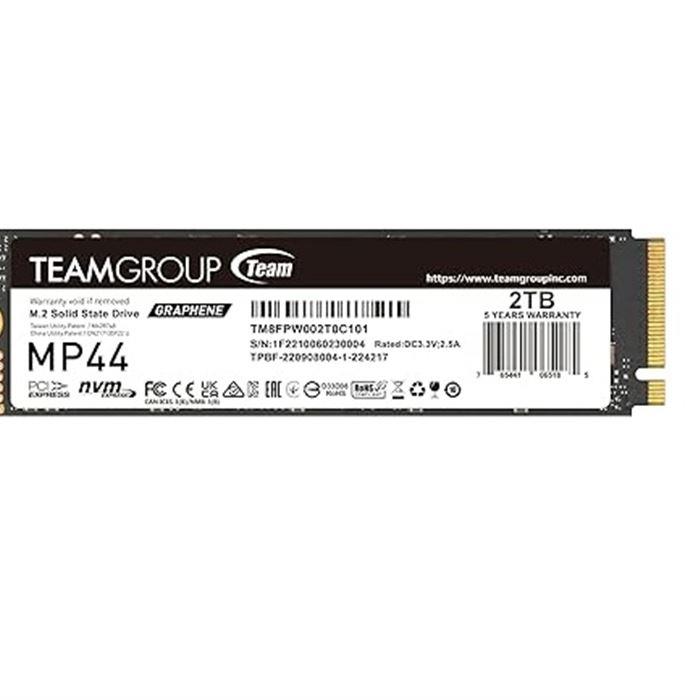 اس اس دی تیم گروپ ظرفیت 2 ترابایت مدل SSD 2TB M.2 TEAMGROUP MP44 Team Group MP44 2TB Gen4 Internal SSD Drive