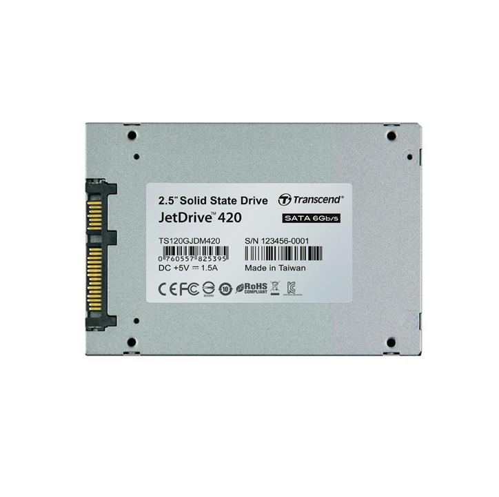 حافظه ترنسند جت درایو 420 با ظرفیت 120 گیگابایت Transcend JetDrive 420 SATA 6Gb/s Solid State Drive 120GB