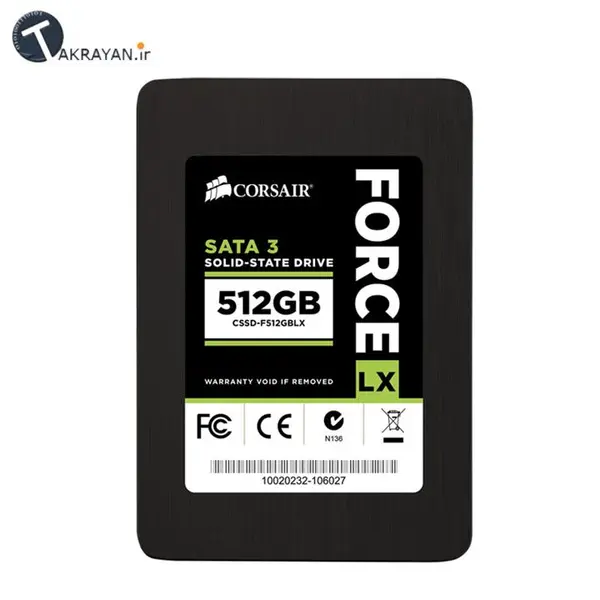 حافظه اس اس دی کورسیر سری فورس ال ایکس با ظرفیت 512 گیگابایت Corsair Force Series LX 512GB Internal SSD Drive - 5
