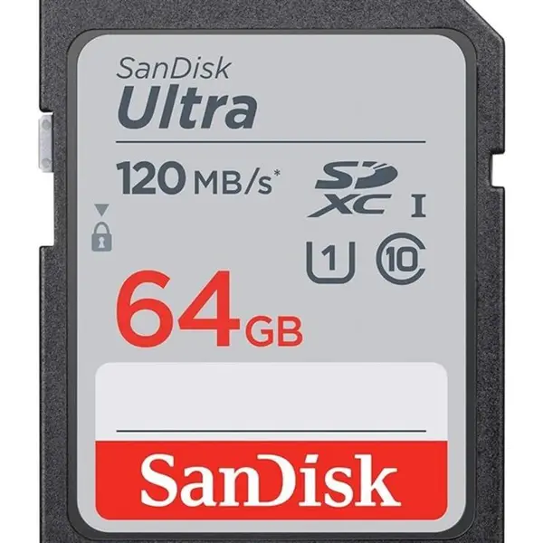 مموری سن دیسک 64 گیگ SD دوربین کارت حافظه Sandisk Ultra SDXC UHS-1 32GB 120MBs