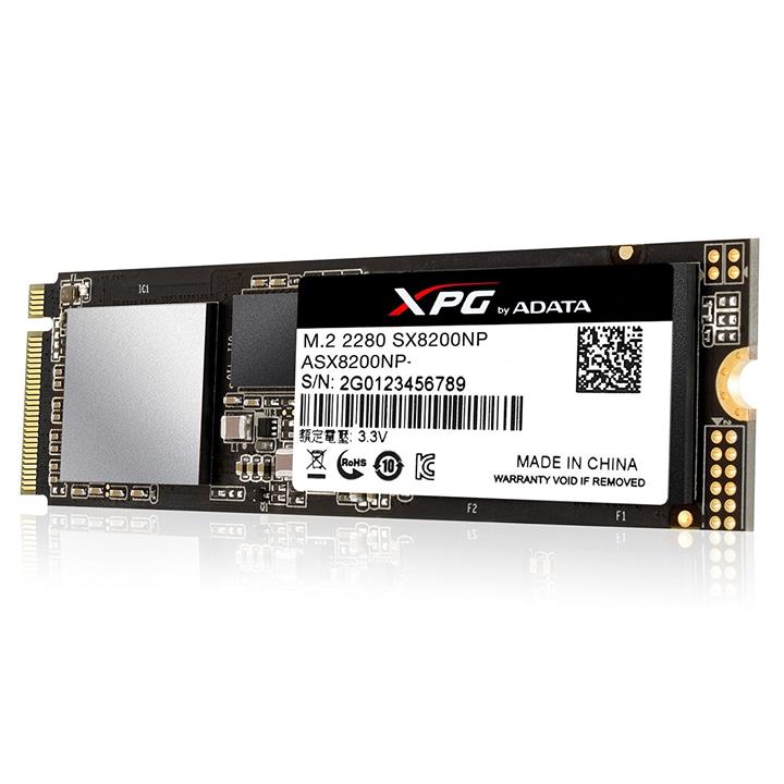 حافظه اس اس دی ای دیتا مدل اس ایکس 8200 با ظرفیت 240 گیگابایت ADATA XPG SX8200NP 240GB PCIe Gen3x4 M.2 2280 SSD Drive