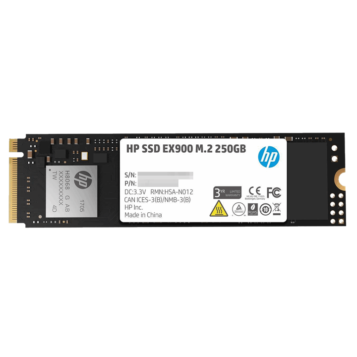 اس اس دی اینترنال اچ پی مدل 900 EX ظرفیت 250 گیگابایت HP EX 900 Internal M.2 NVMe SSD Drive - 250GB