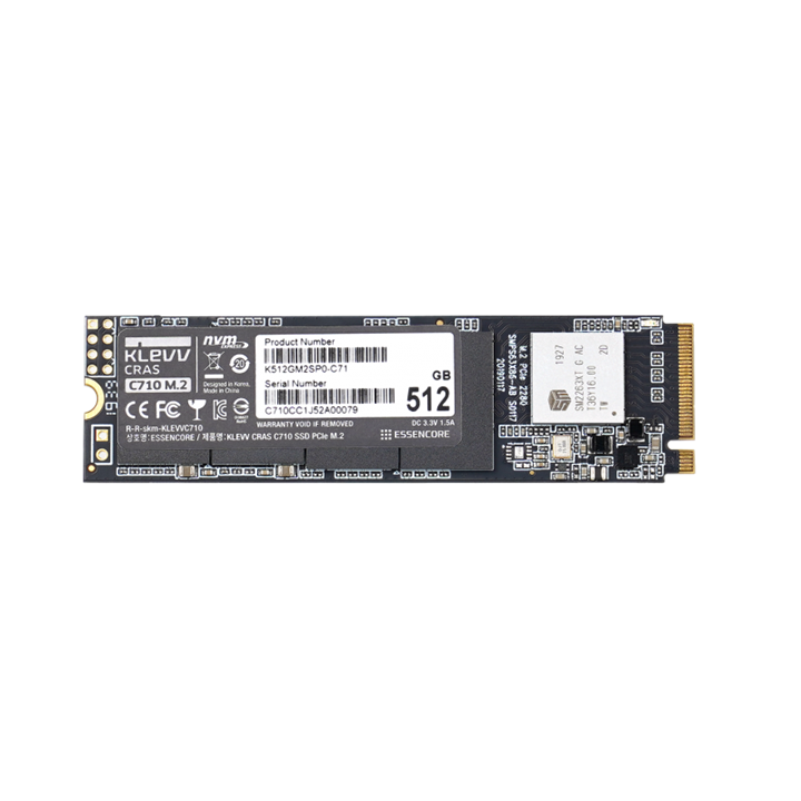 اس اس دی کلو CRAS C710 M.2 2280 NVMe 512GB Klevv CRAS C710 M.2 2280 512GB Internal SSD Drive