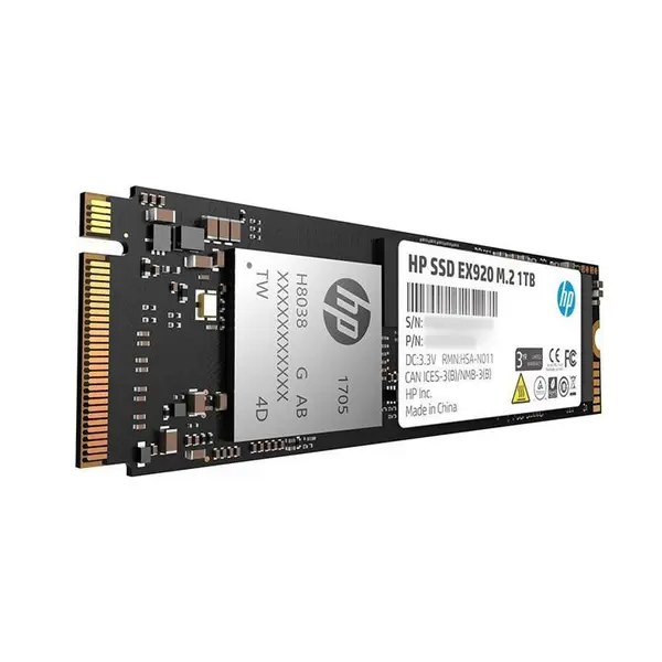 هارد اینترنال Hpمدل EX920 500GB HP EX920 M.2 1TB PCIe 3.1 X4 Nvme 3D TLC NAND Internal Solid State Drive SSD Max 3200 Mbps 2Yy47Aa#ABC