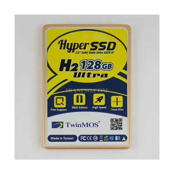 حافظه اس اس دی تویین موس مدل Hyper H2 Ultra ظرفیت 128 گیگابایت TwinMos H2 Ultra 128GB SATA3 Internal SSD