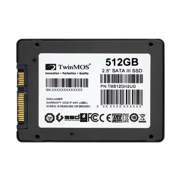 حافظه اس اس دی تویین موس مدل Hyper H2 Ultra ظرفیت 512 گیگابایت twinmos Hyper H2 Ultra 512GB Internal Ssd Drive