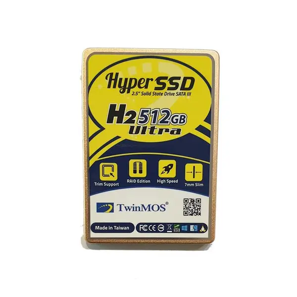 حافظه اس اس دی تویین موس مدل Hyper H2 Ultra ظرفیت 512 گیگابایت twinmos Hyper H2 Ultra 512GB Internal Ssd Drive