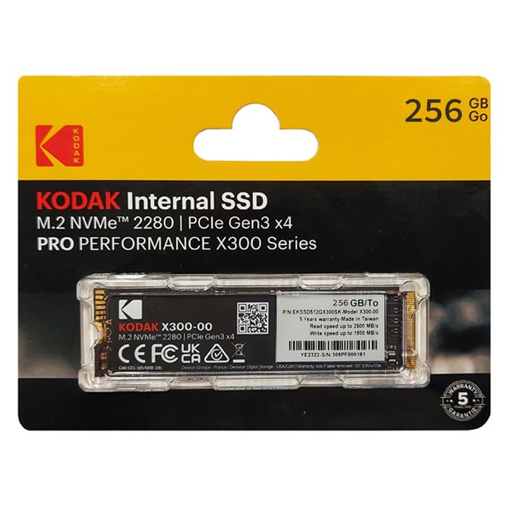 اس اس دی اینترنال کداک M.2 2280 NVMe مدل X300 PRO ظرفیت 256 گیگابایت KODAK X300 PRO 256GB M.2 2280 NVMe Gen3 Internal SSD