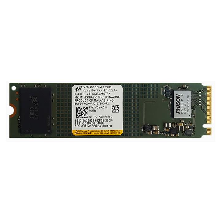 اس اس دی اینترنال میکرون M.2 2280 NVMe مدل 2450 ظرفیت 256 گیگابایت Micron 2450 256GB M.2 2280 NVMe Gen4 Internal SSD