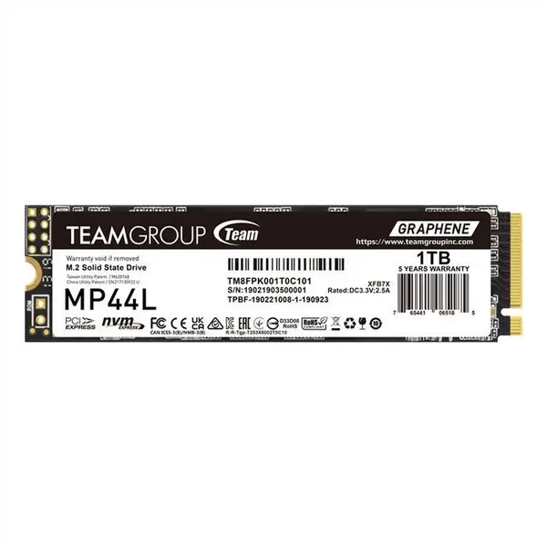 اس اس دی اینترنال تیم گروپ مدل MP44L NVME ظرفیت 1 ترابایت Team Group MP44L NVME 1TB Gen4 Internal SSD