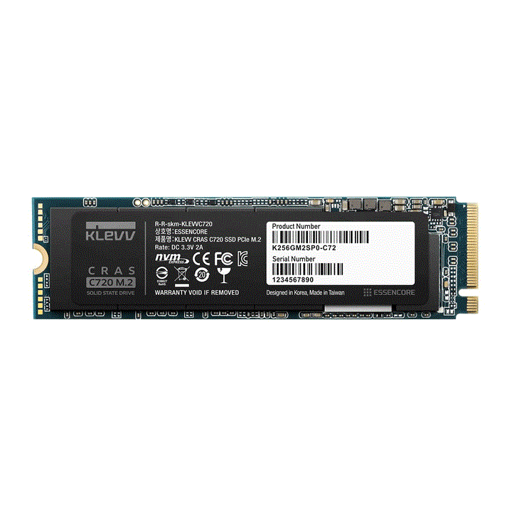 اس اس دی اینترنال NVMe M.2 2280 کلو سری C720 مدل K256GM2SP0 ظرفیت 256 گیگابایت SSD Klevv M.2 256GB C720