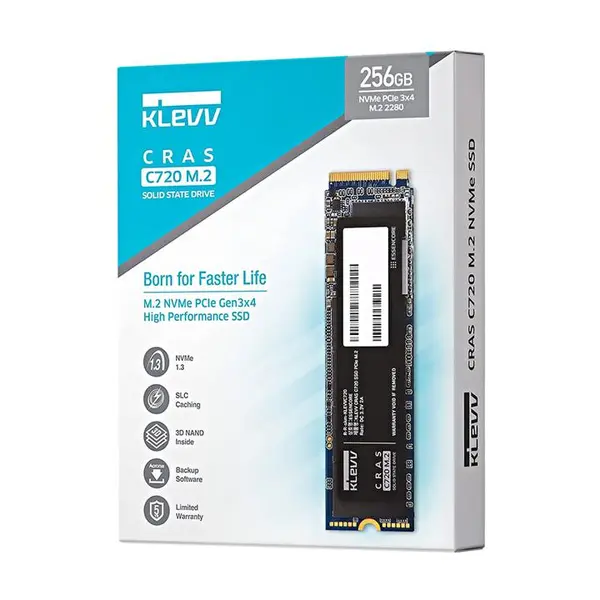 اس اس دی اینترنال NVMe M.2 2280 کلو سری C720 مدل K256GM2SP0 ظرفیت 256 گیگابایت SSD Klevv M.2 256GB C720