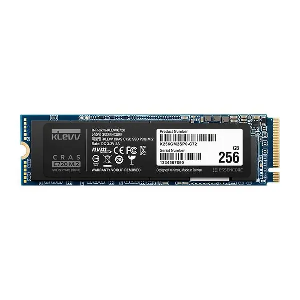 اس اس دی اینترنال NVMe M.2 2280 کلو سری C720 مدل K256GM2SP0 ظرفیت 256 گیگابایت SSD Klevv M.2 256GB C720