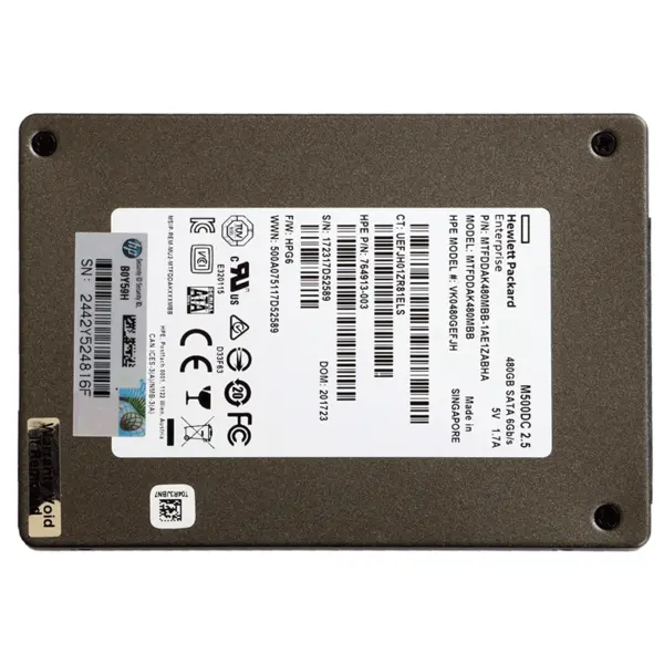 اس اس دی اینترنال اچ پی Read Intensive SATA با ظرفیت 480 گیگابایت HP Internal SSD Drive 480 GB SATA /804593-B21