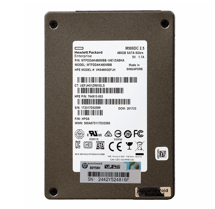 اس اس دی اینترنال  اچ پی  Read Intensive SATA با ظرفیت 480 گیگابایت HP Internal SSD Drive 480 GB SATA /804593-B21