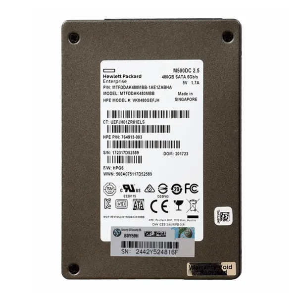اس اس دی اینترنال اچ پی Read Intensive SATA با ظرفیت 480 گیگابایت HP Internal SSD Drive 480 GB SATA /804593-B21