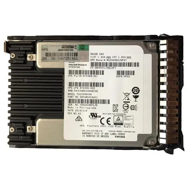 اس اس دی اینترنال اچ پی ای مدل SAS 872390-B21 ظرفیت 960 گیگابایت -