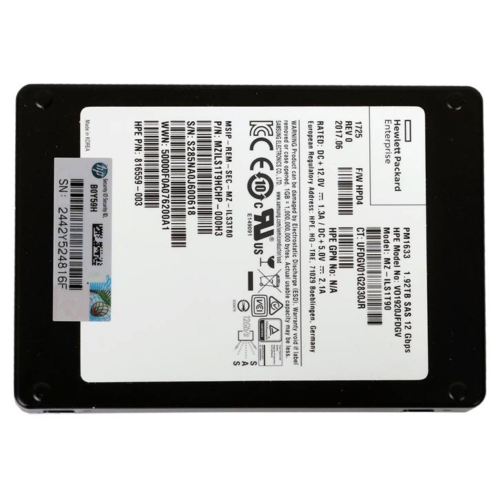 اس اس دی اینترنال اچ پی مدل SAS Read Intensive با ظرفیت 1.92 ترابایت HP Internal  SSD Drive SAS 1.92TB12G /816572-B21