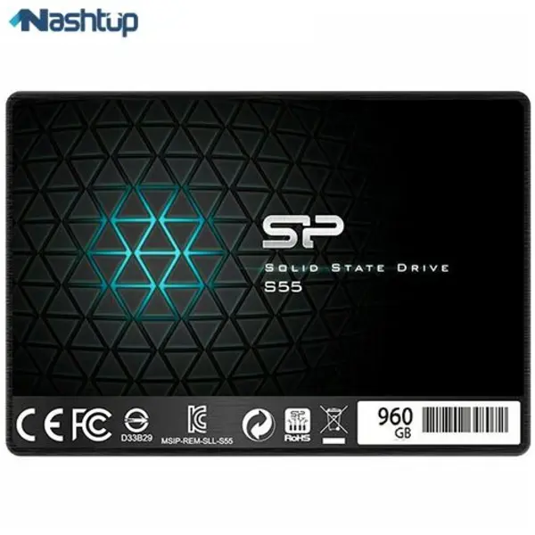 اس اس دی اینترنال SATA3.0 سیلیکون پاور مدل Slim S55 ظرفیت 960 گیگابایت Silicon Power Slim S55 SATA3.0 Internal SSD - 960GB